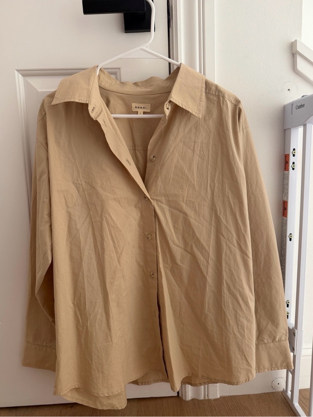 DONNI. Tan Button-Down Shirt